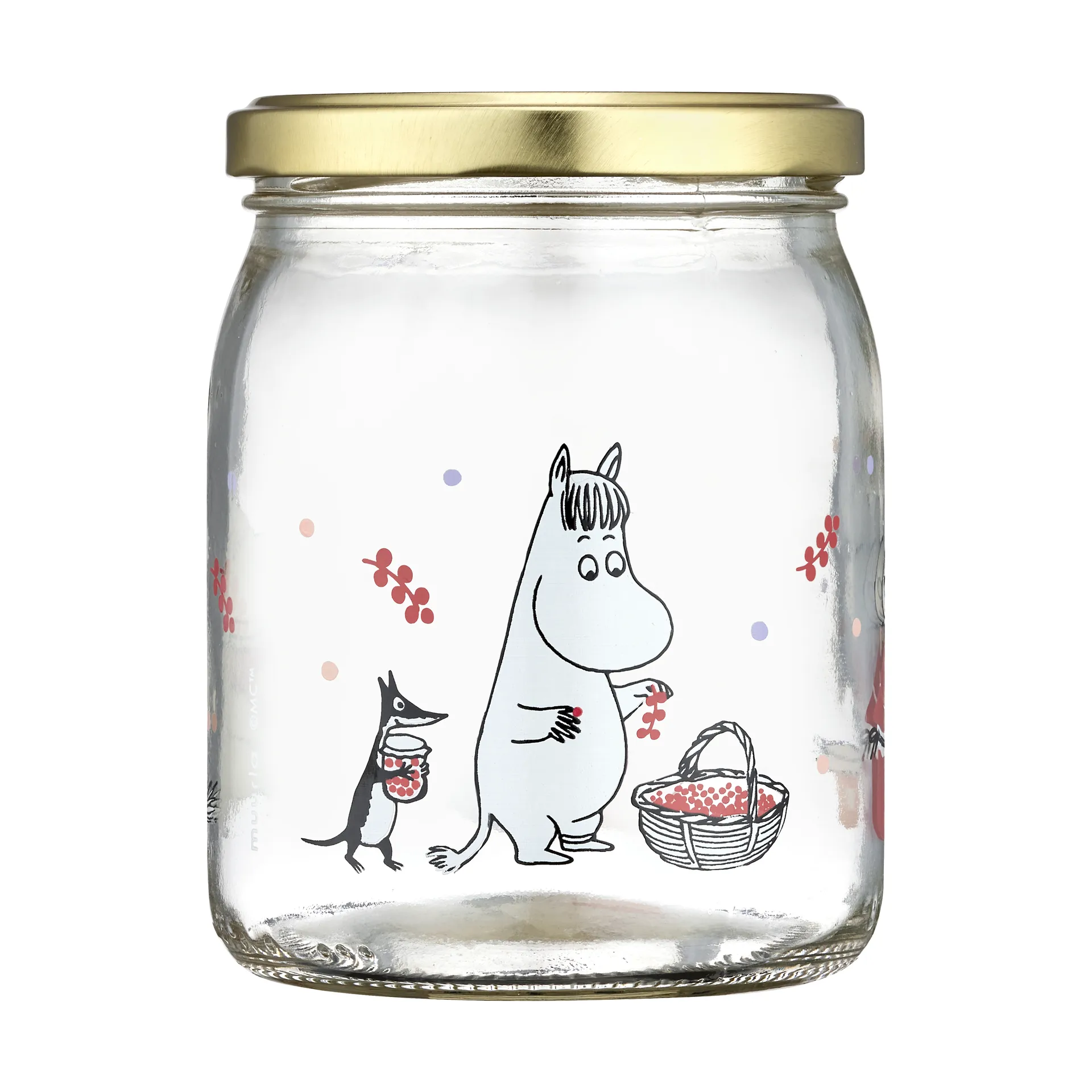 Bocal en verre Moomin 50 cl, Berries Muurla