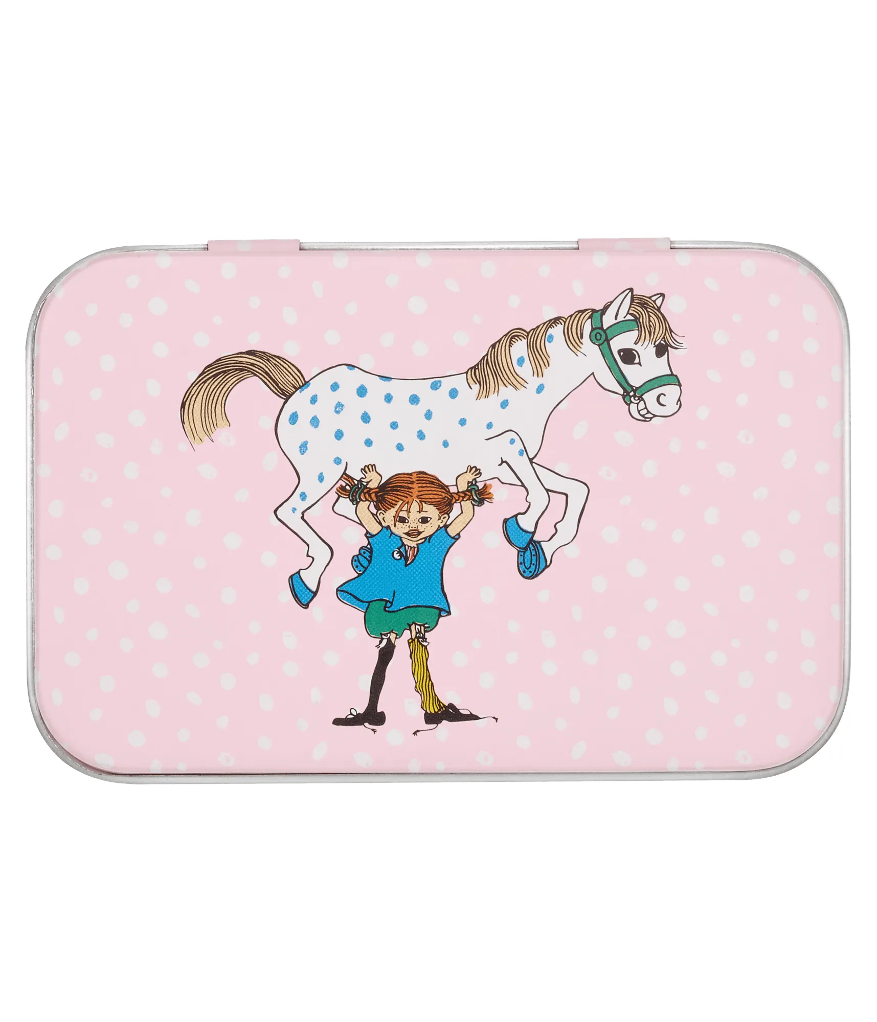 Boîte en métal Pippi 10x6,5x3 cm, Pippi and the Horse Muurla