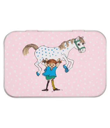 Boîte en métal Pippi 10x6,5x3 cm - Pippi and the Horse - Muurla