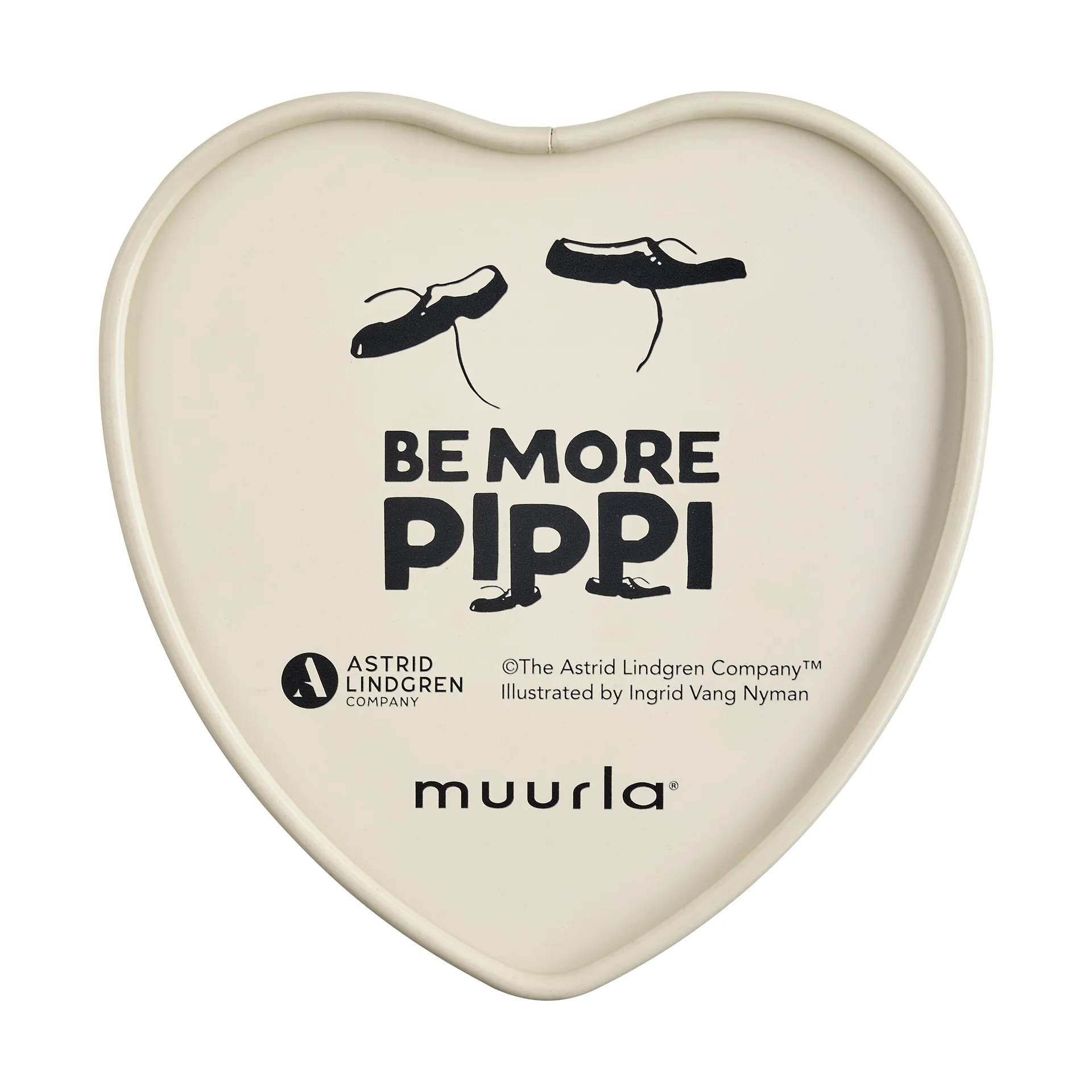 Boîte en métal Pippi en forme de cœur 4x10 cm, Be More Pippi Muurla