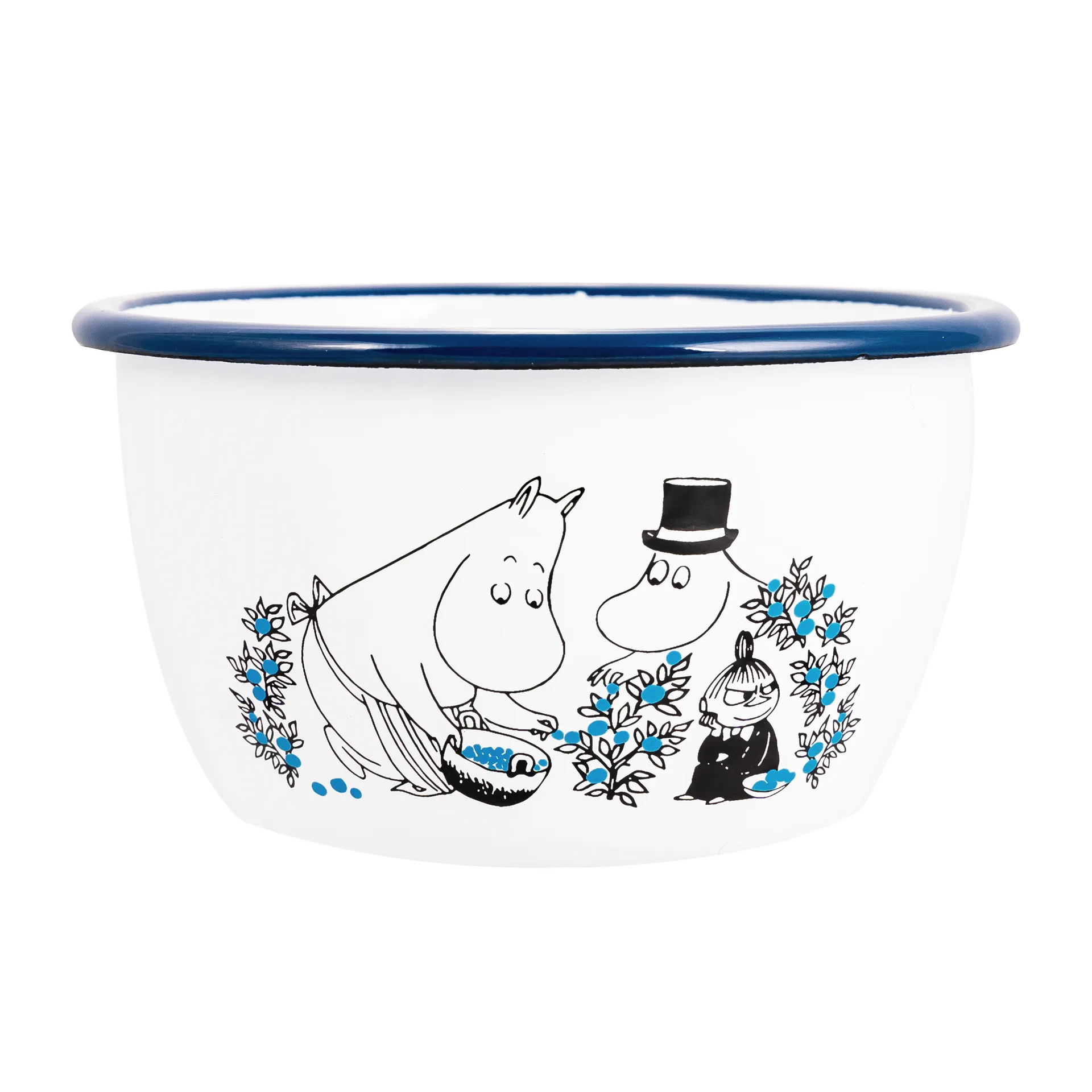 Bol en émail Blueberries 60 cl, Blanc Muurla
