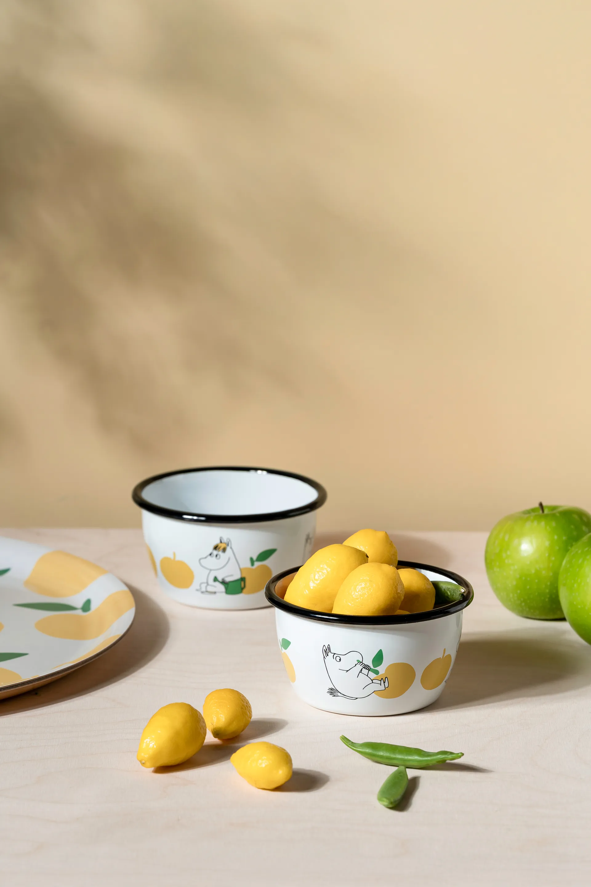 Bol Moomin émail 30 cl, Joyfull Apples-jaune Muurla