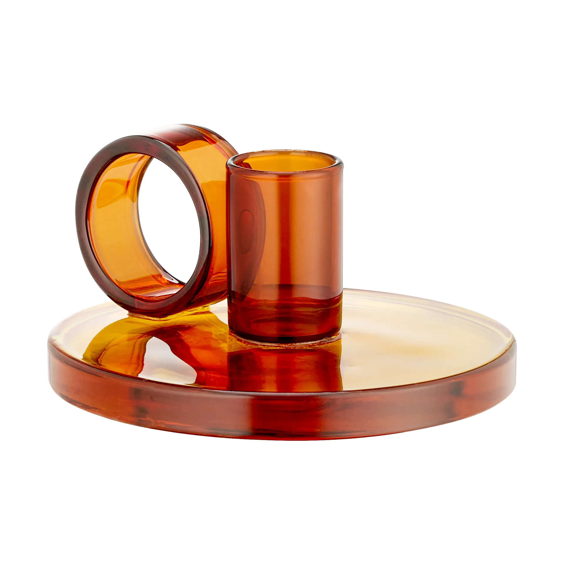 Bougeoir Loop Ø11 cm, Amber Muurla