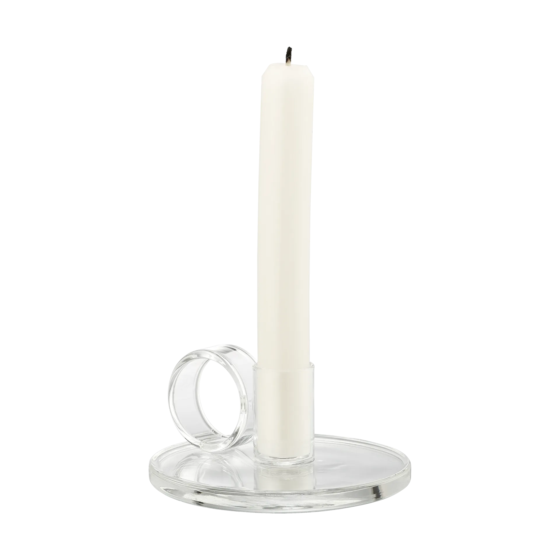 Bougeoir Loop Ø11 cm, Klar Muurla
