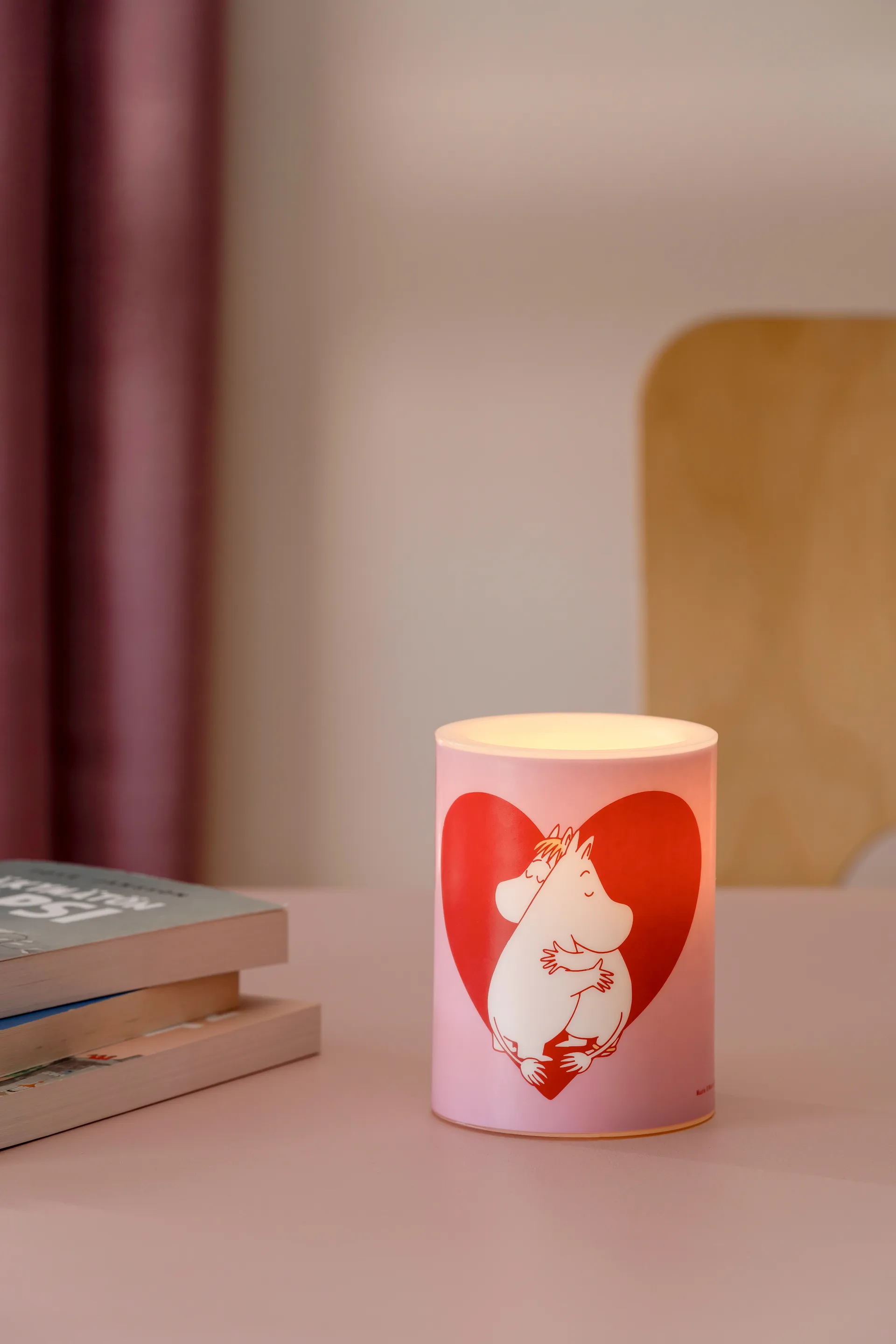 Bougie bloc LED Moomin 10 cm, Heart Muurla
