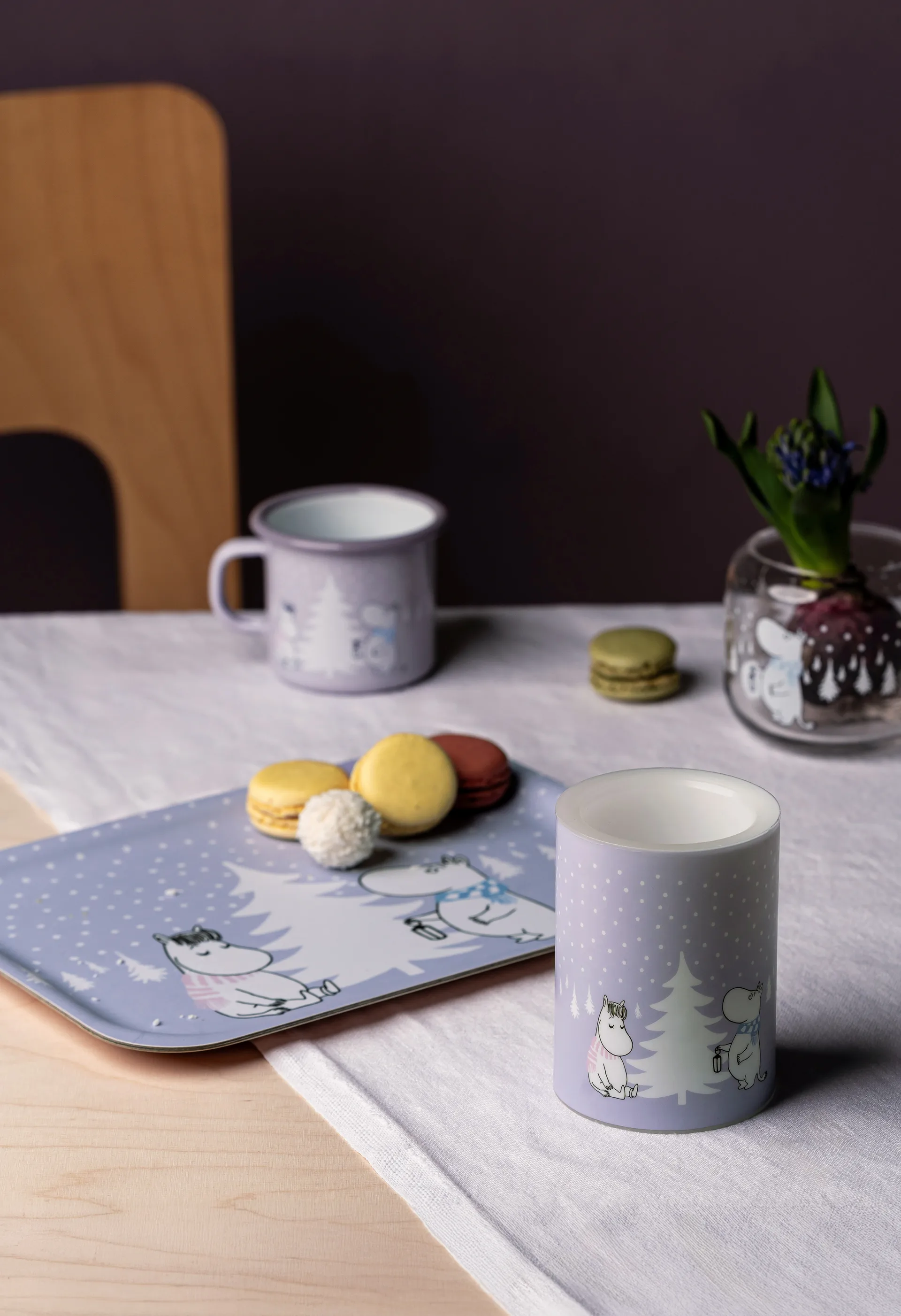 Bougie bloc LED Moomin 10 cm, Snowfall Muurla