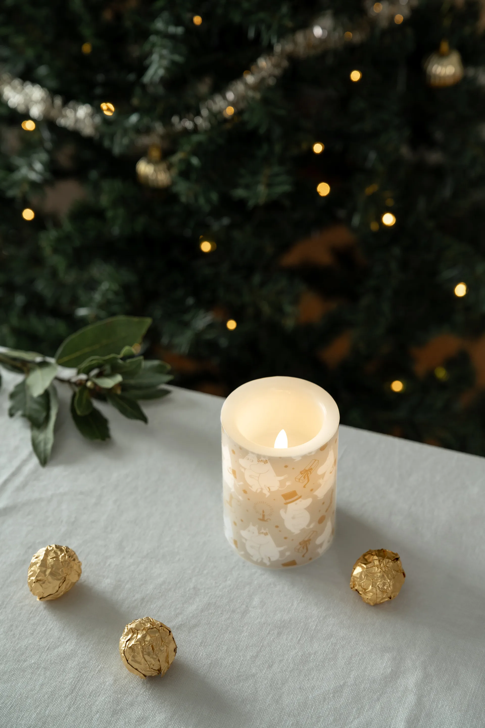 Bougie bloc LED Moomin 10 cm, Sparkling stars Muurla