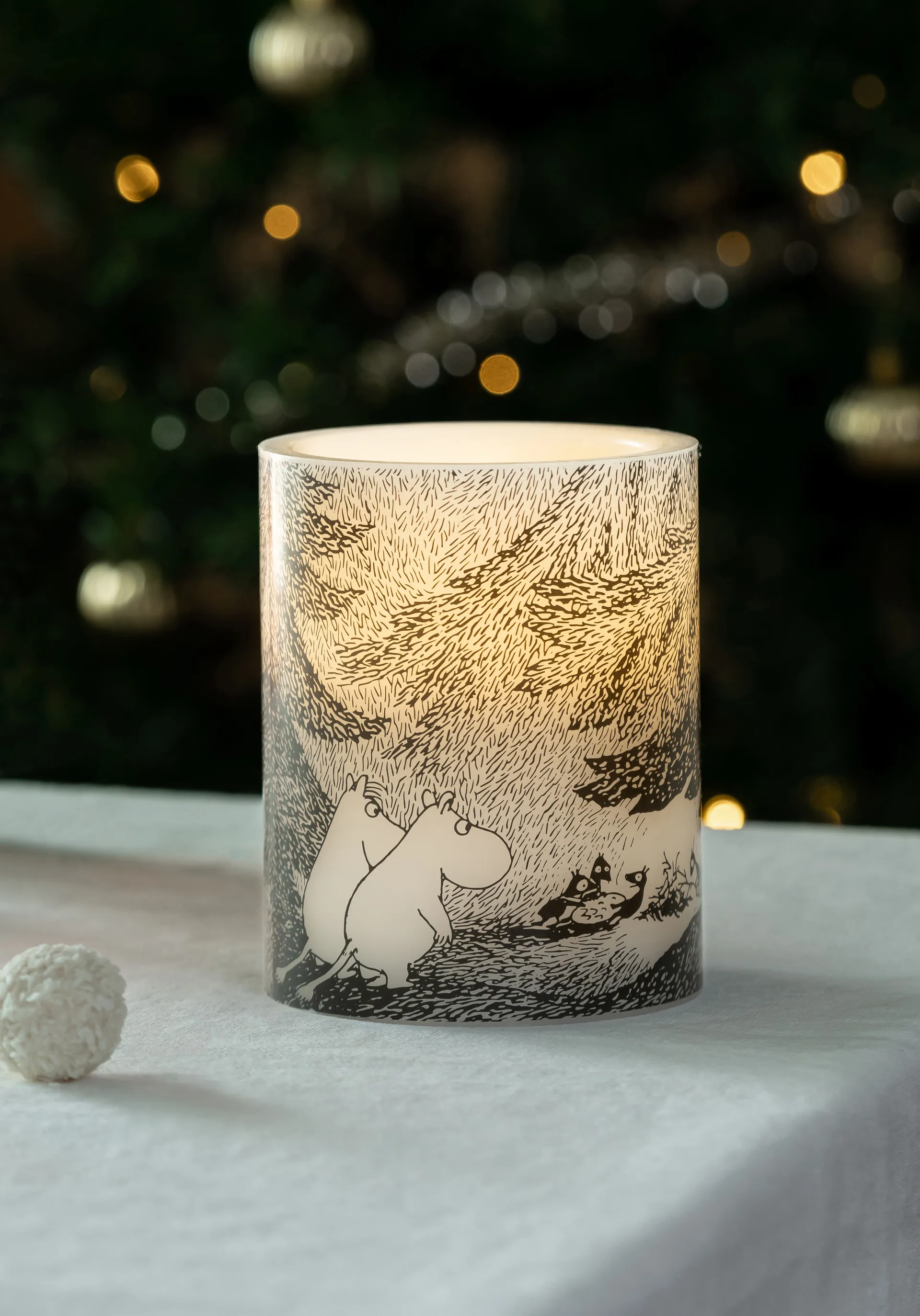 Bougie bloc LED Moomin 12,5 cm, Under the trees Muurla