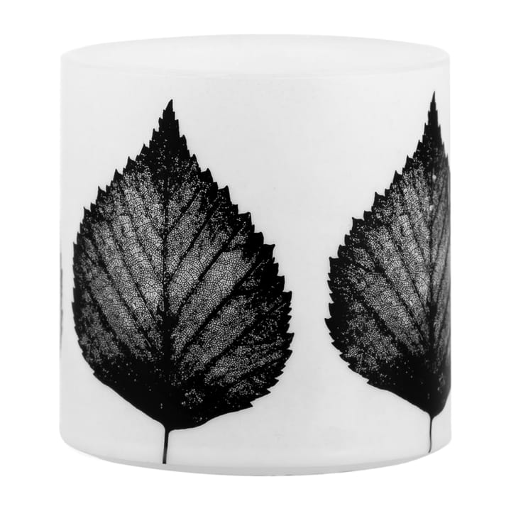 Bougie bloc Nordic The Birch Leaf 8 cm - Blanc-noir - Muurla