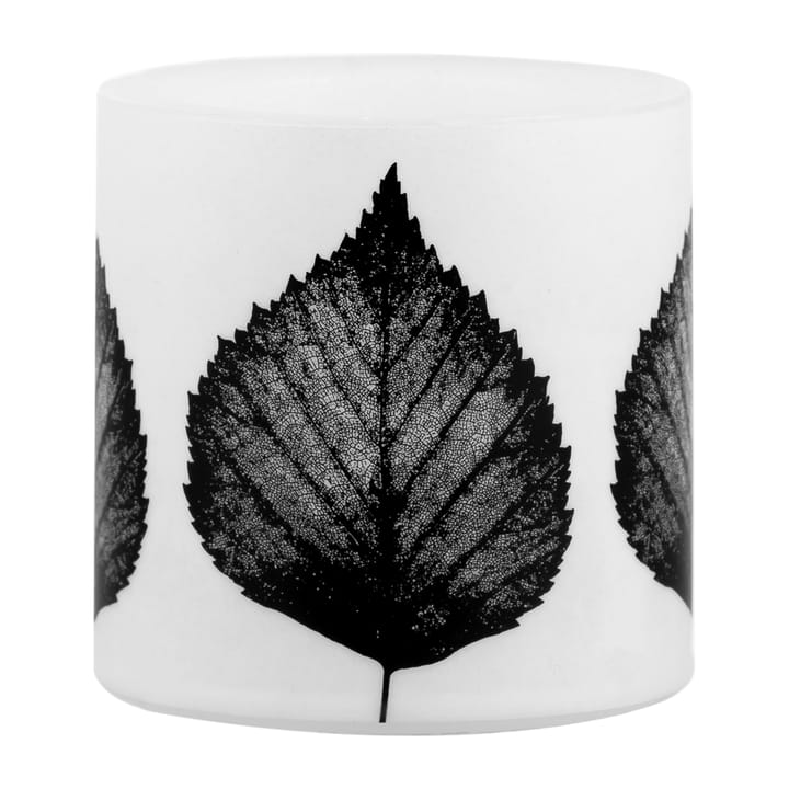 Bougie bloc Nordic The Birch Leaf 8 cm - Blanc-noir - Muurla