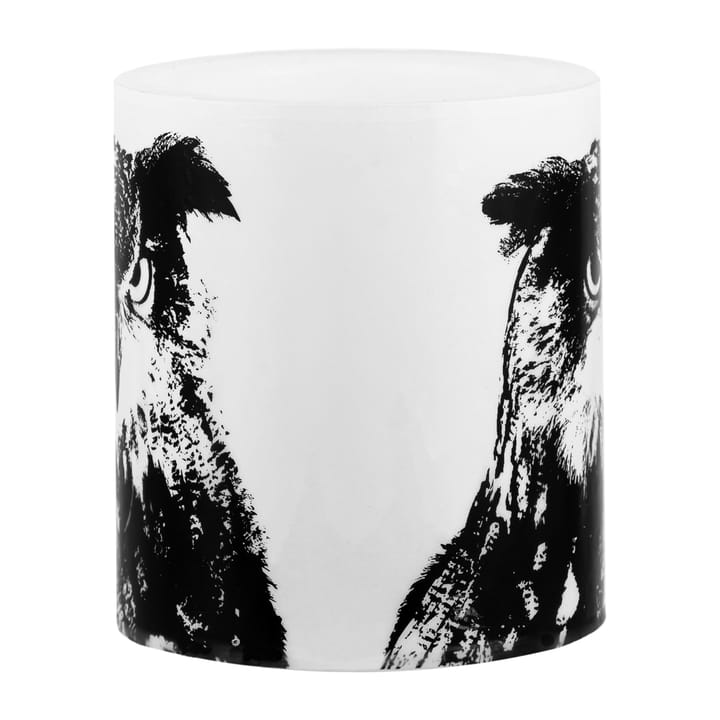 Bougie bloc Nordic The Eagle Owl 12 cm - Blanc-noir - Muurla