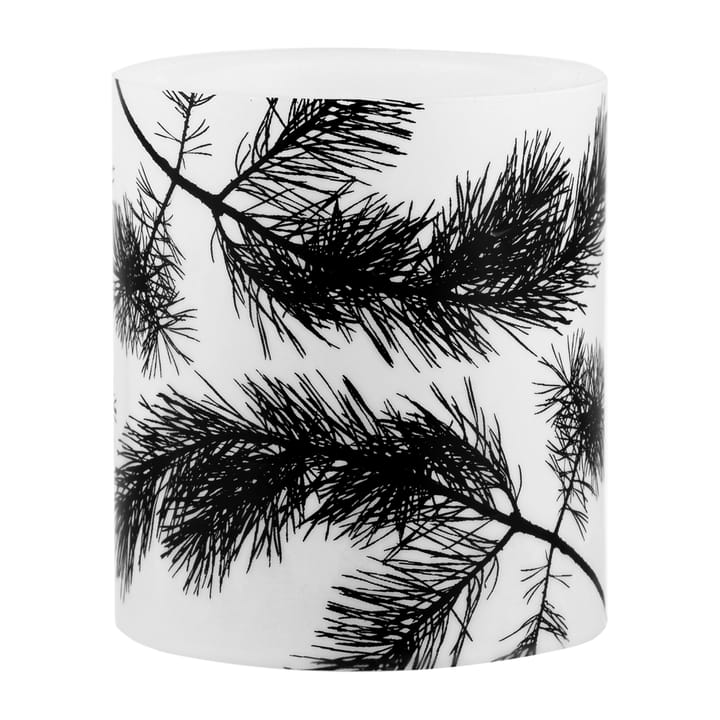 Bougie bloc Nordic The Pine 12 cm - Blanc-noir - Muurla