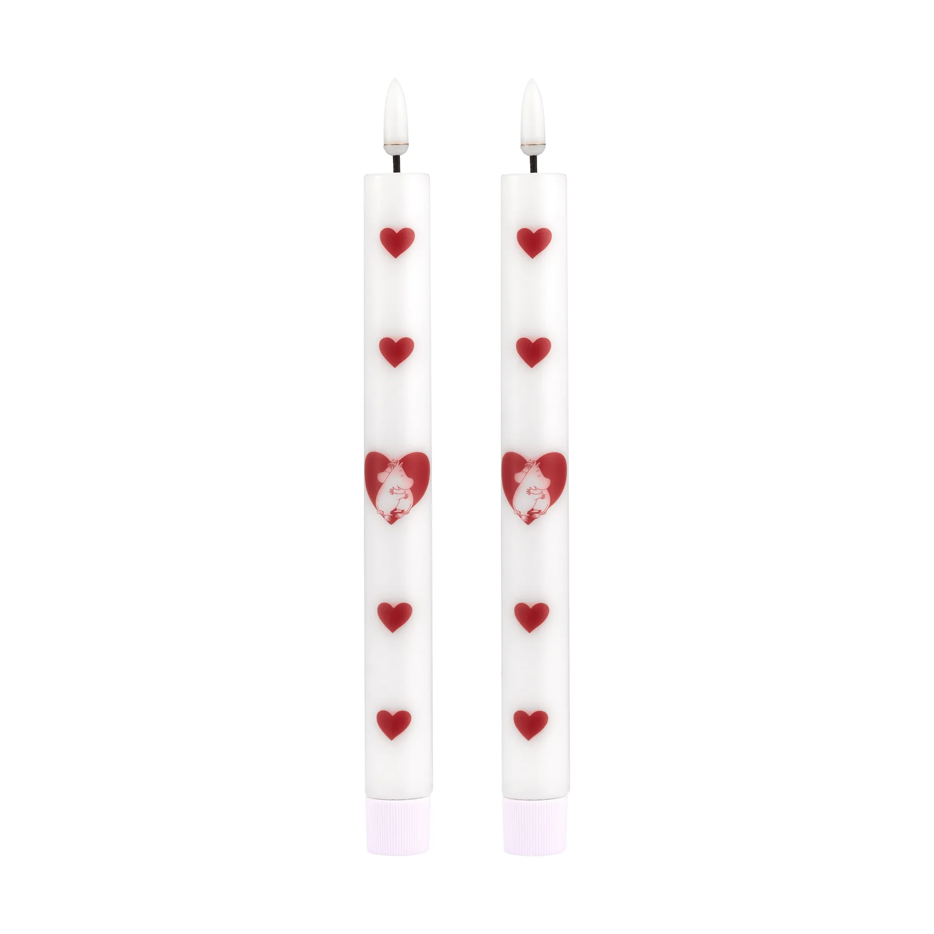 Bougie flambeau LED Mumin 25 cm, Heart, 2-pack Muurla