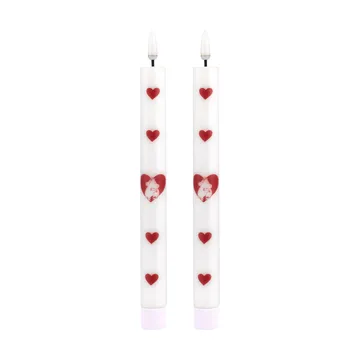 Bougie flambeau LED Mumin 25 cm - Heart, 2-pack - Muurla