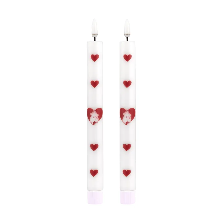 Bougie flambeau LED Mumin 25 cm - Heart, 2-pack - Muurla