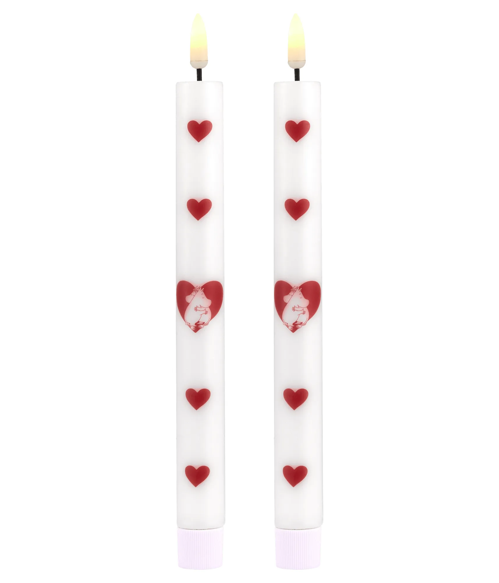 Bougie flambeau LED Mumin 25 cm, Heart, 2-pack Muurla