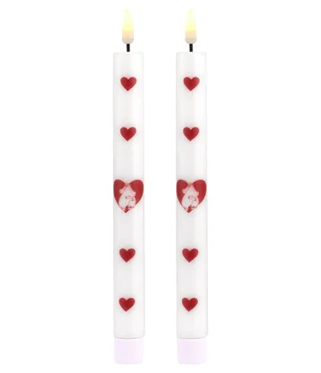 Bougie flambeau LED Mumin 25 cm - Heart, 2-pack - Muurla