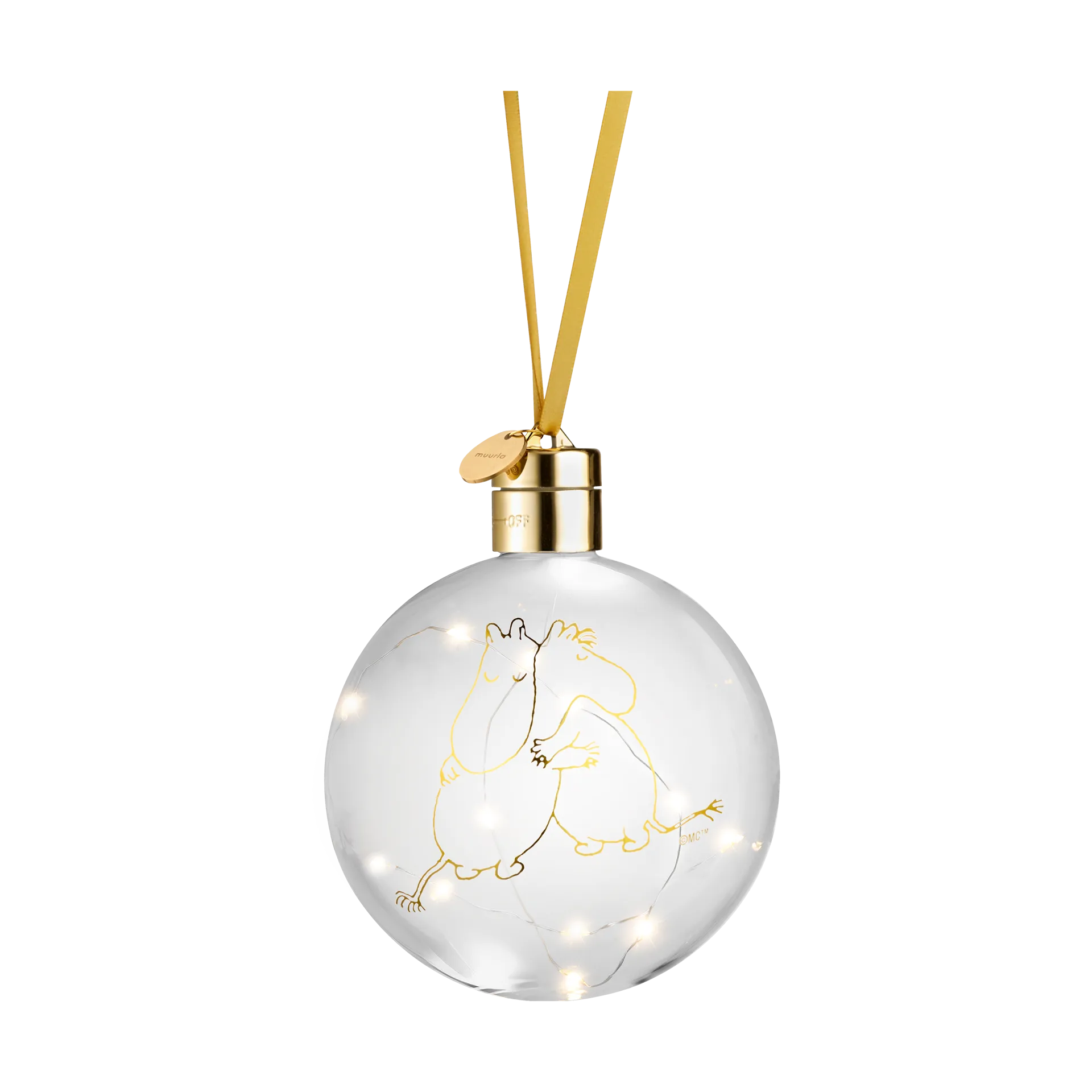 Boule de Noël Moomin 80 avec lumière LED Ø11 cm, Clair Muurla