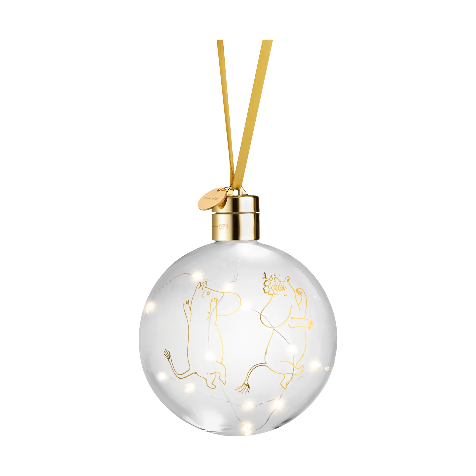 Boule de Noël Moomin 80 avec lumière LED Ø11 cm, Clair Muurla