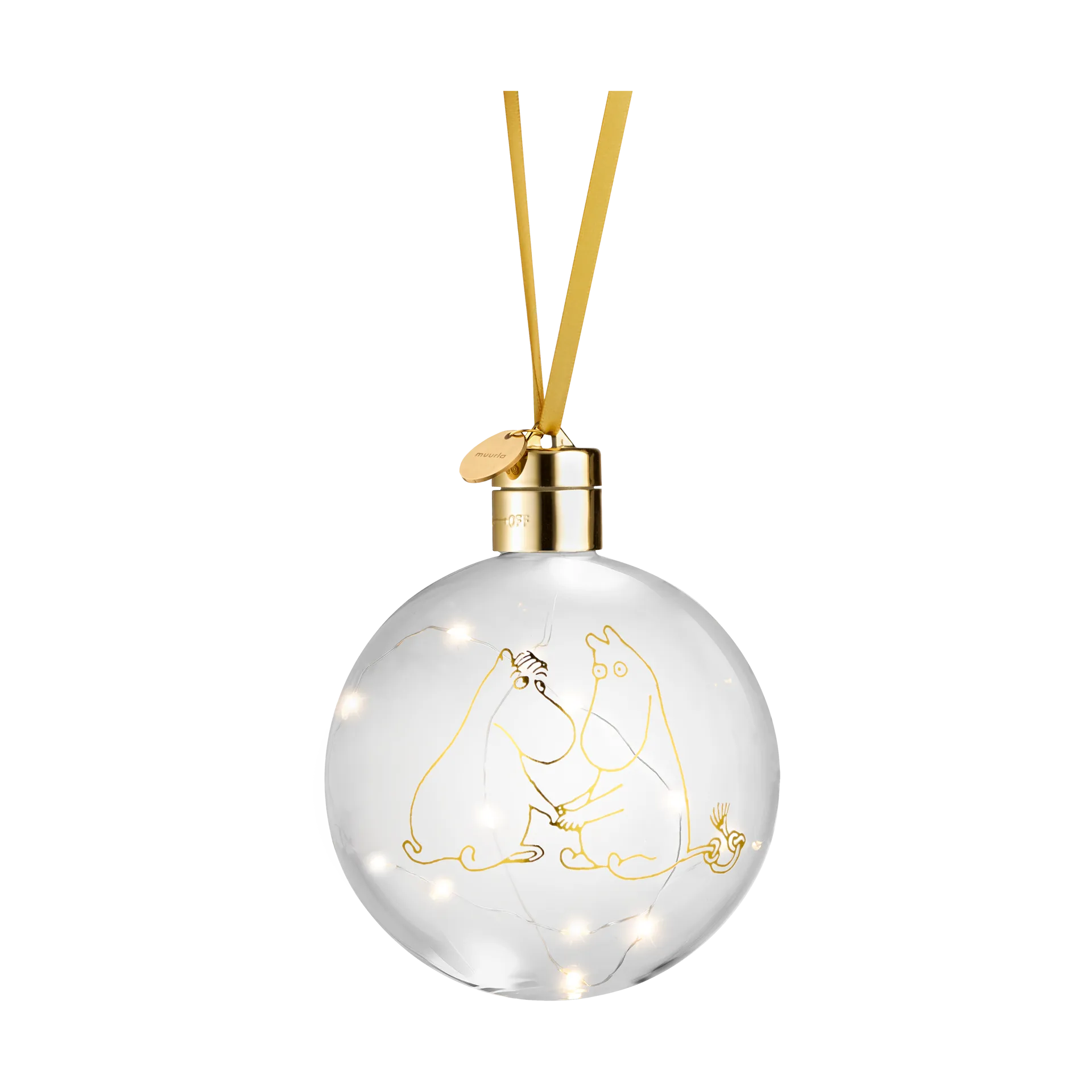 Boule de Noël Moomin 80 avec lumière LED Ø11 cm, Clair Muurla
