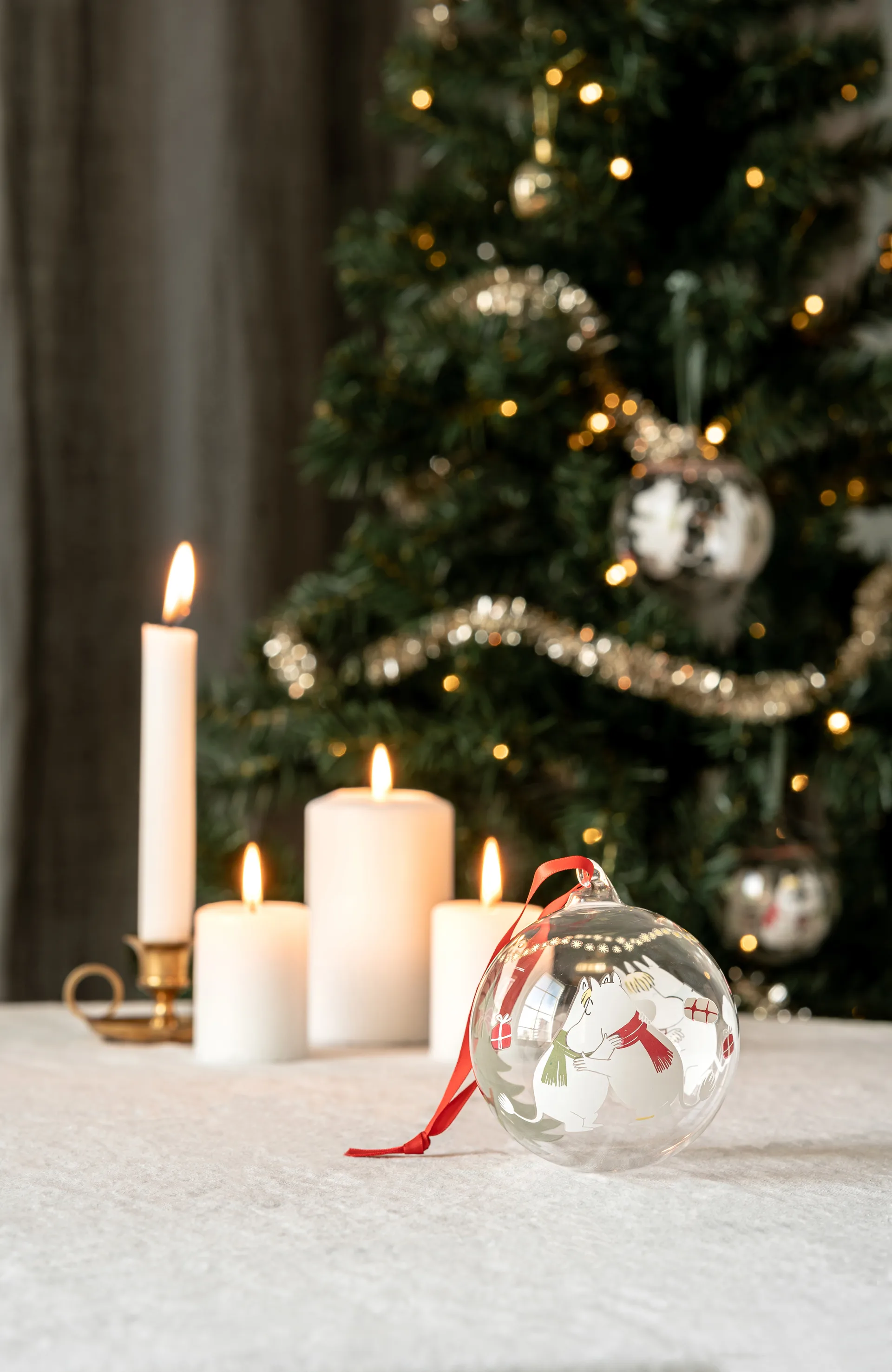 Boule de Noël Moomin Ø9 cm, Happy holidays Muurla