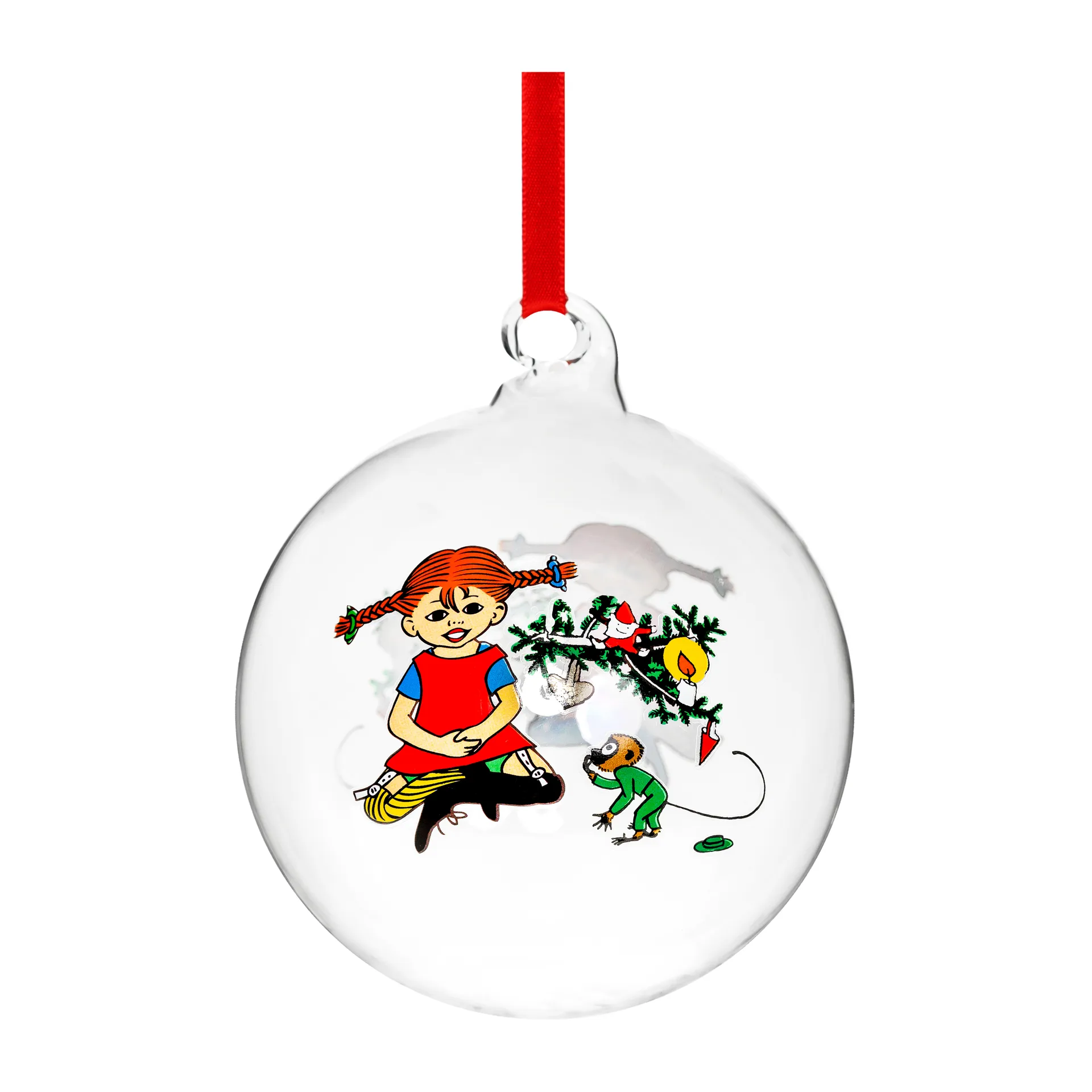 Boule de Noël Pippi Ø9 cm, Fifi Brindacier Muurla