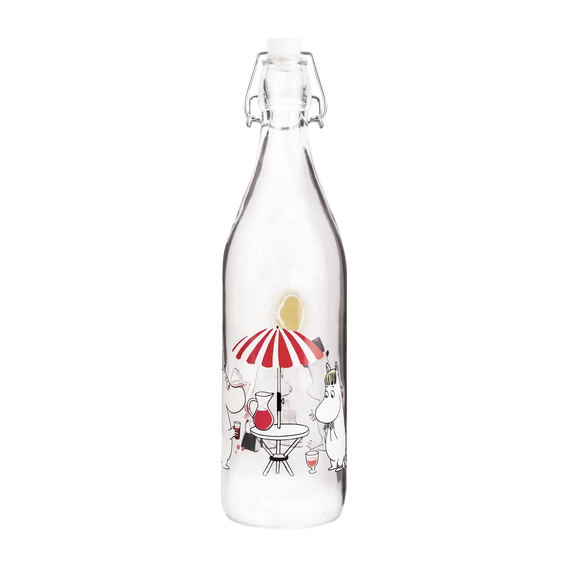 Bouteille en verre Summertime 1 L, Transparent Muurla