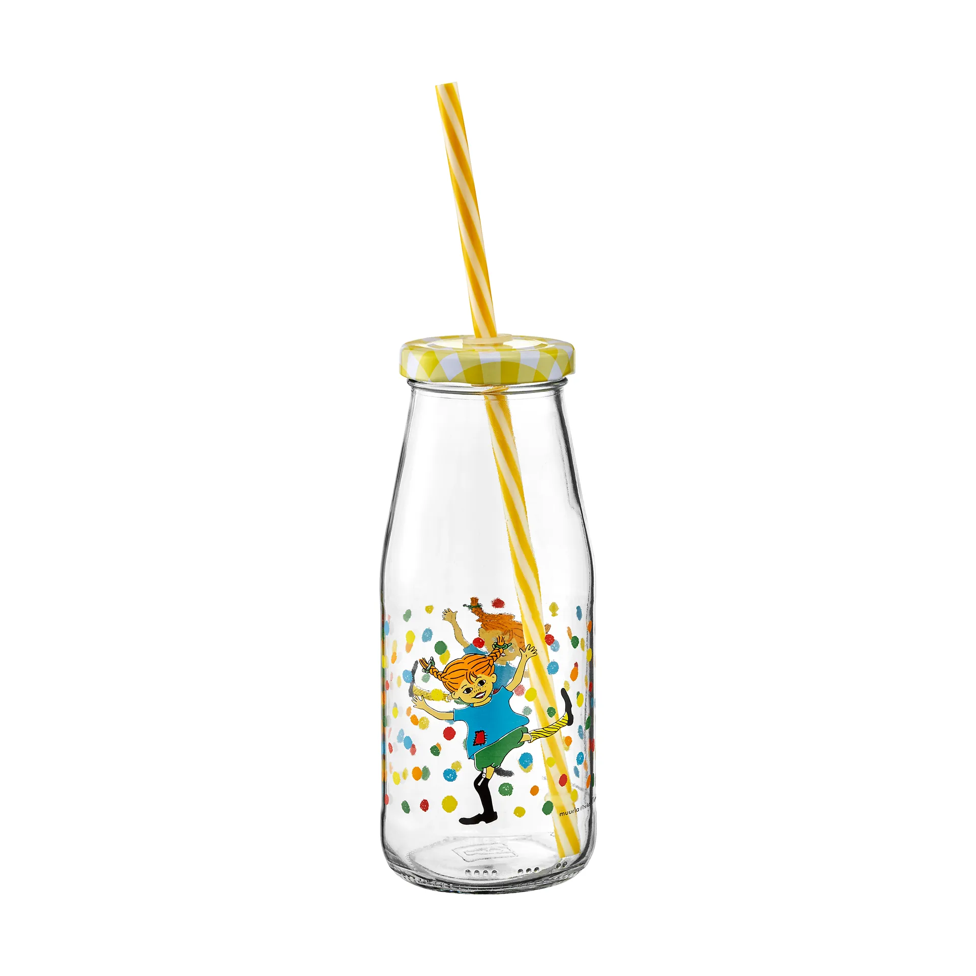 Bouteille Pippi avec couvercle et paille 450 ml, Hoppsansa Muurla
