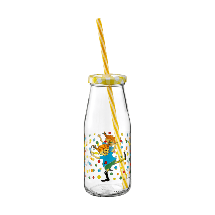 Bouteille Pippi avec couvercle et paille 450 ml - Hoppsansa - Muurla