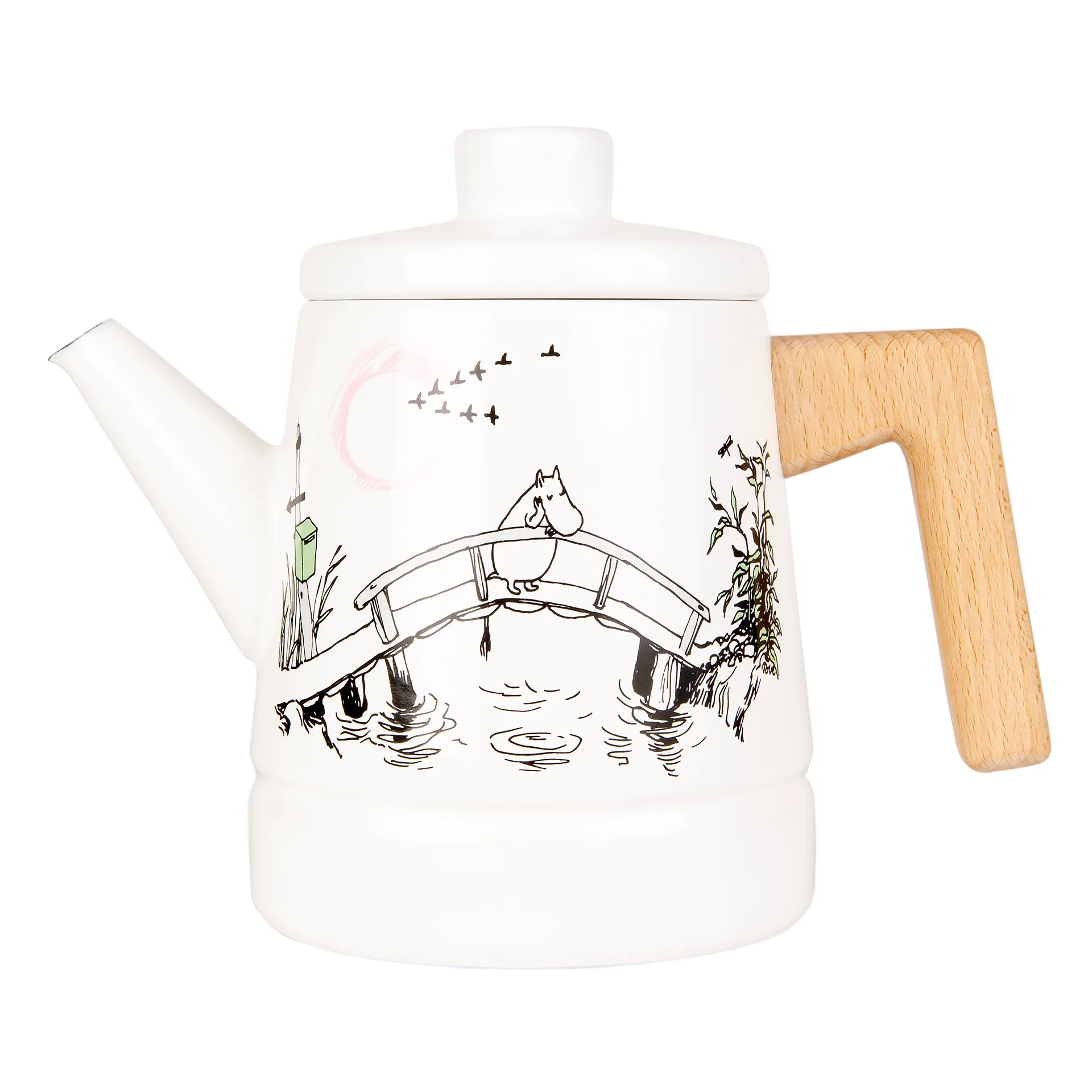 Carafe à café en émail Missing you 1,6 l, Blanc Muurla