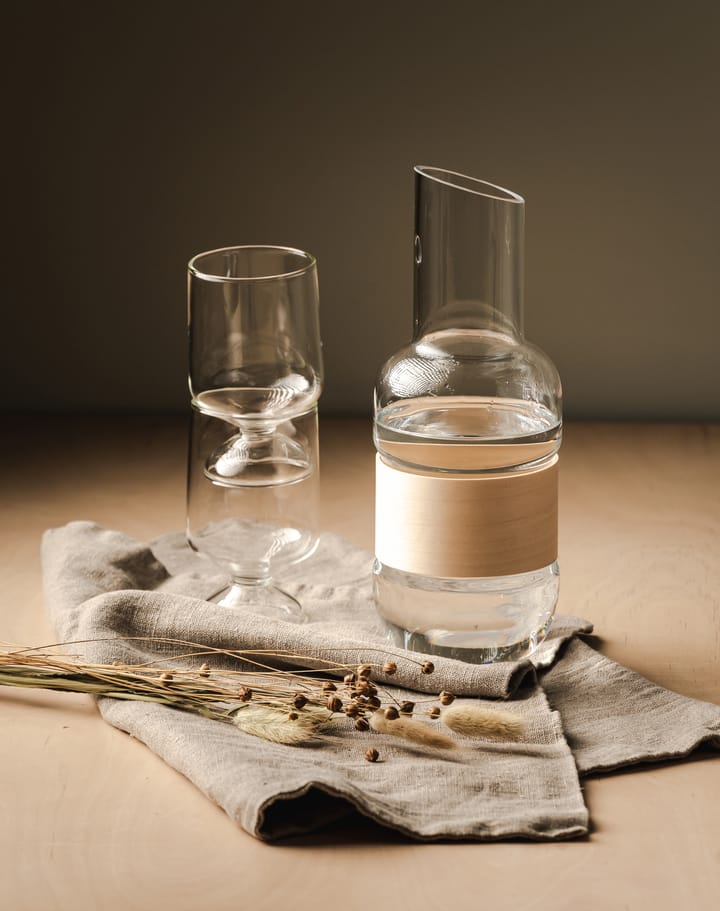 Carafe Veneer 1 L, Transparent-bouleau Muurla