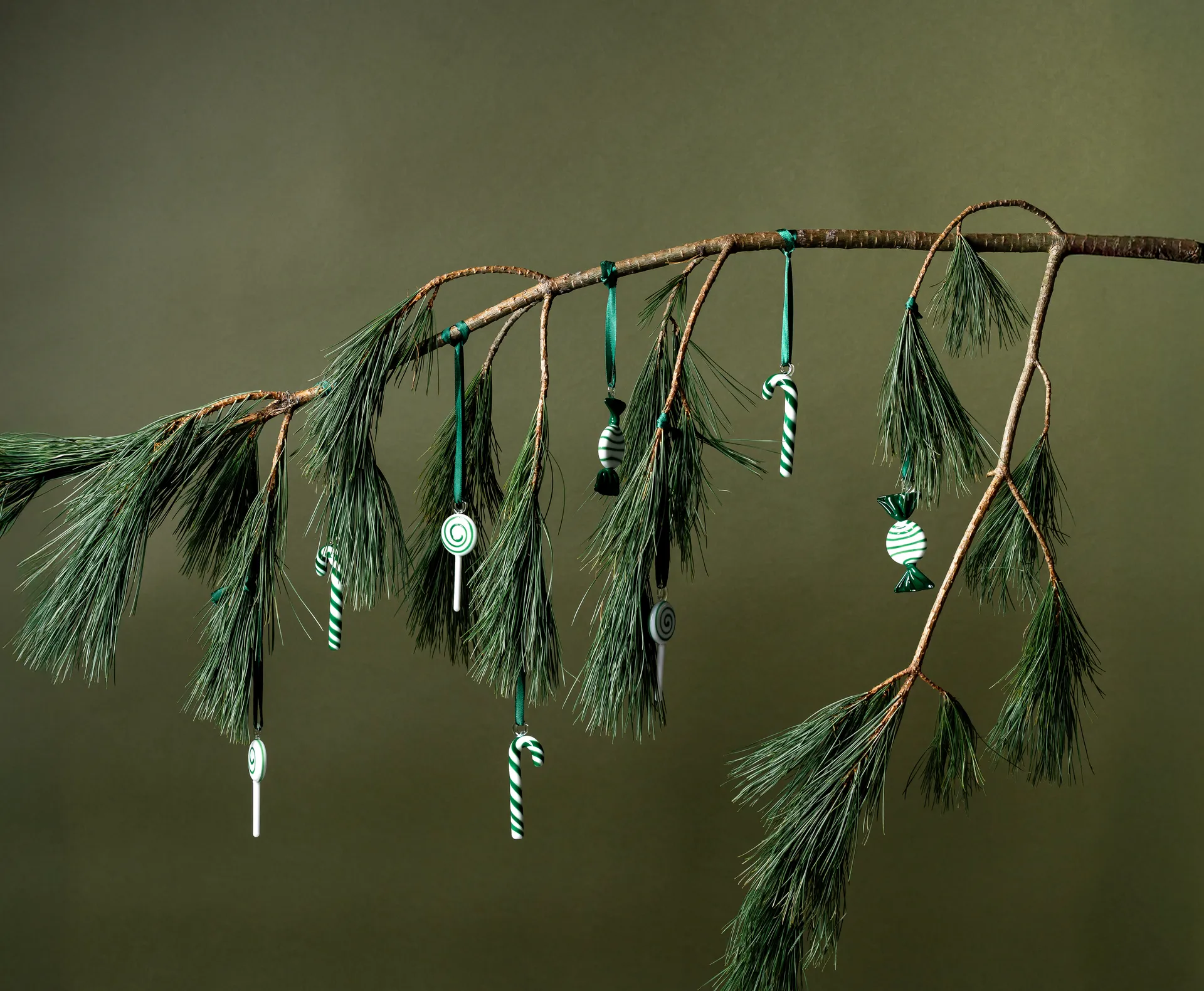 Décoration de Noël Sweets, lot de 3, Vert Muurla