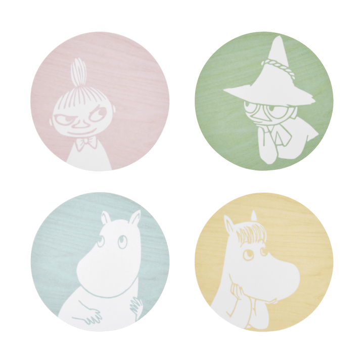 Dessous de verre Moomin Ø10 cm 4 Pièces - Moomin characters - Muurla