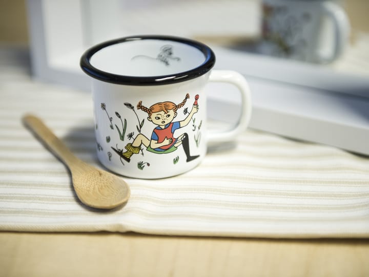 Fifi et Mr. Tasse en email Nilsson 1,5 dl - Blanc - Muurla