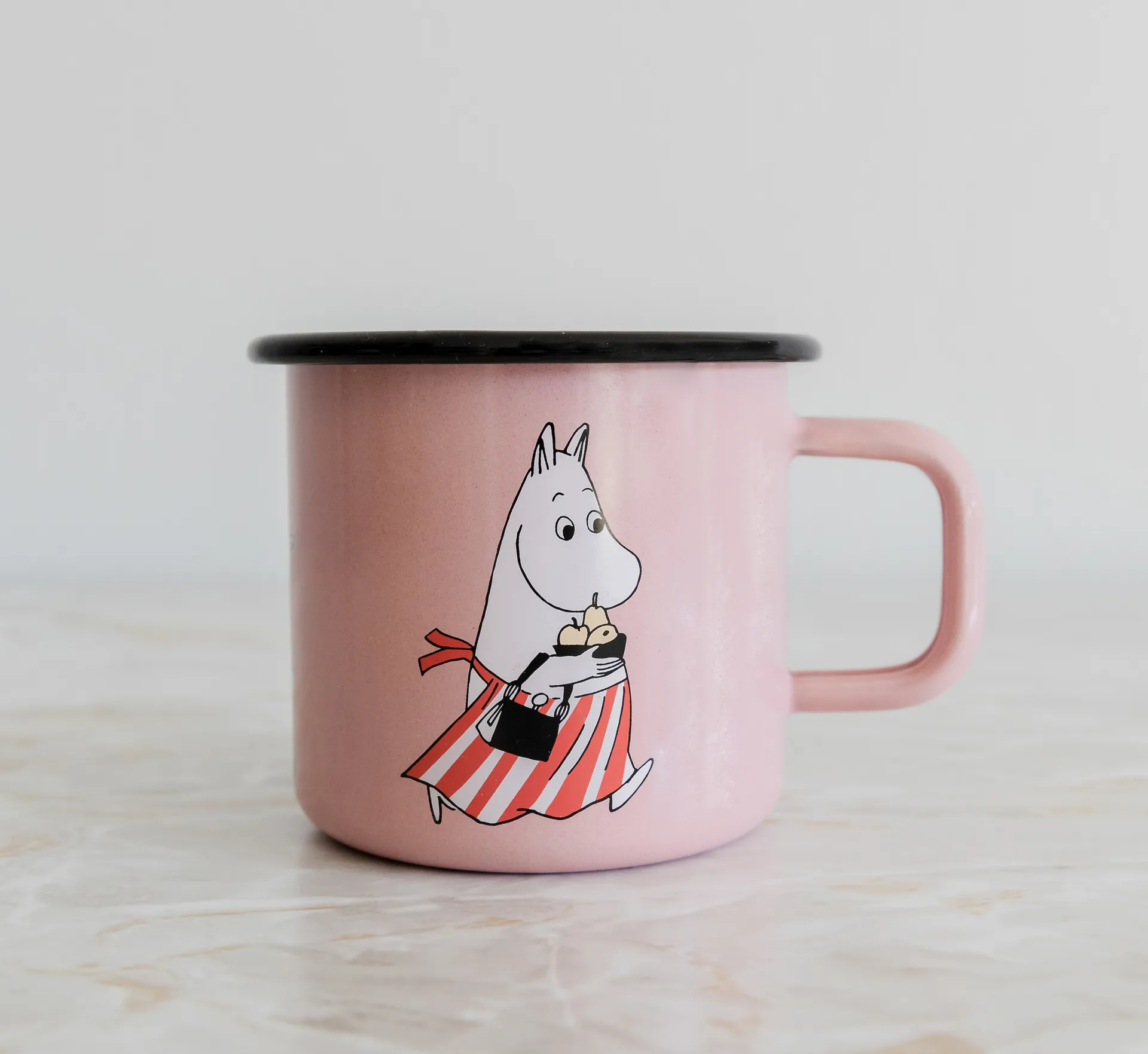 Mug émaillé Maman Moumine 37 cl, Rose Muurla