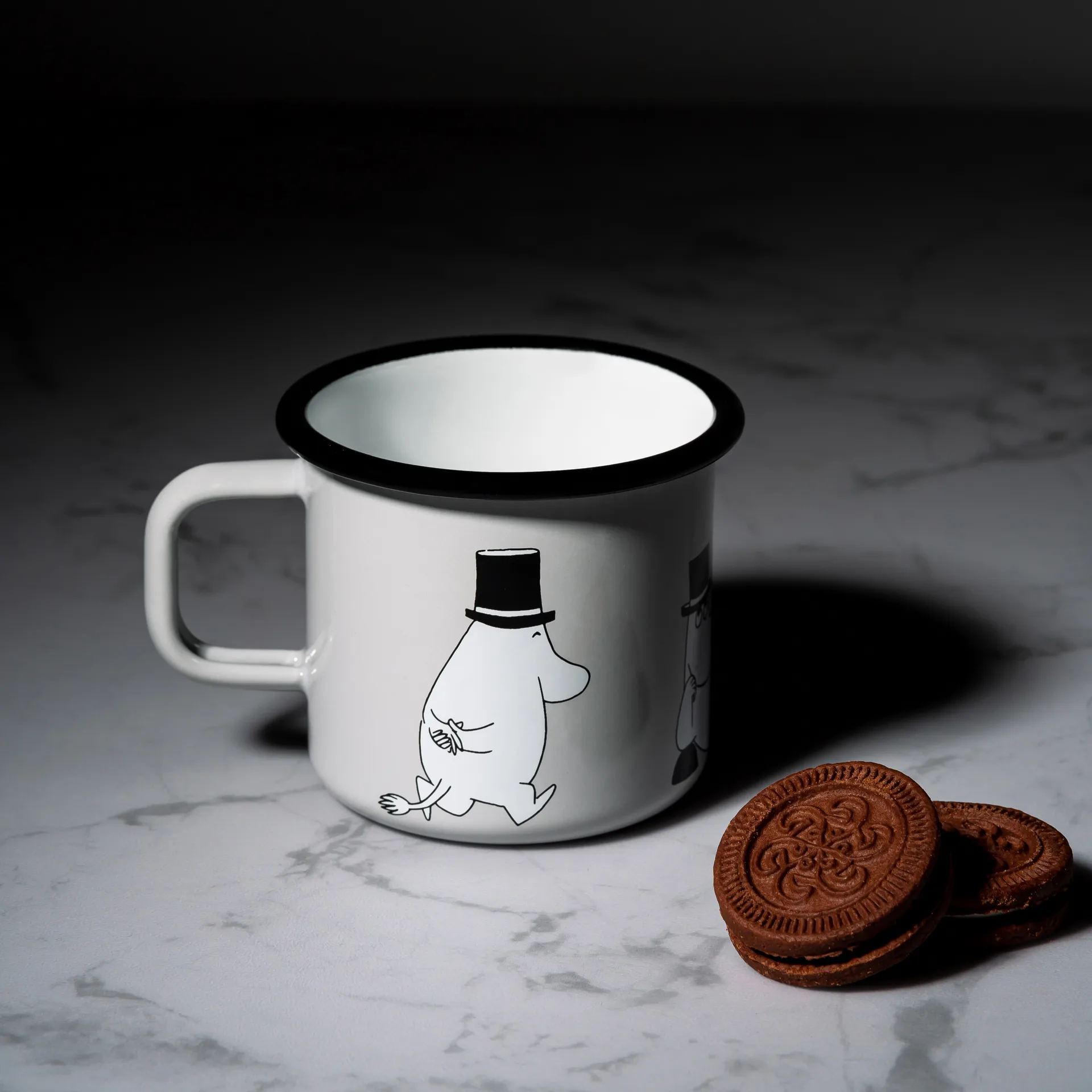 Mug émaillé Papa Moumine 37 cl, Gris Muurla