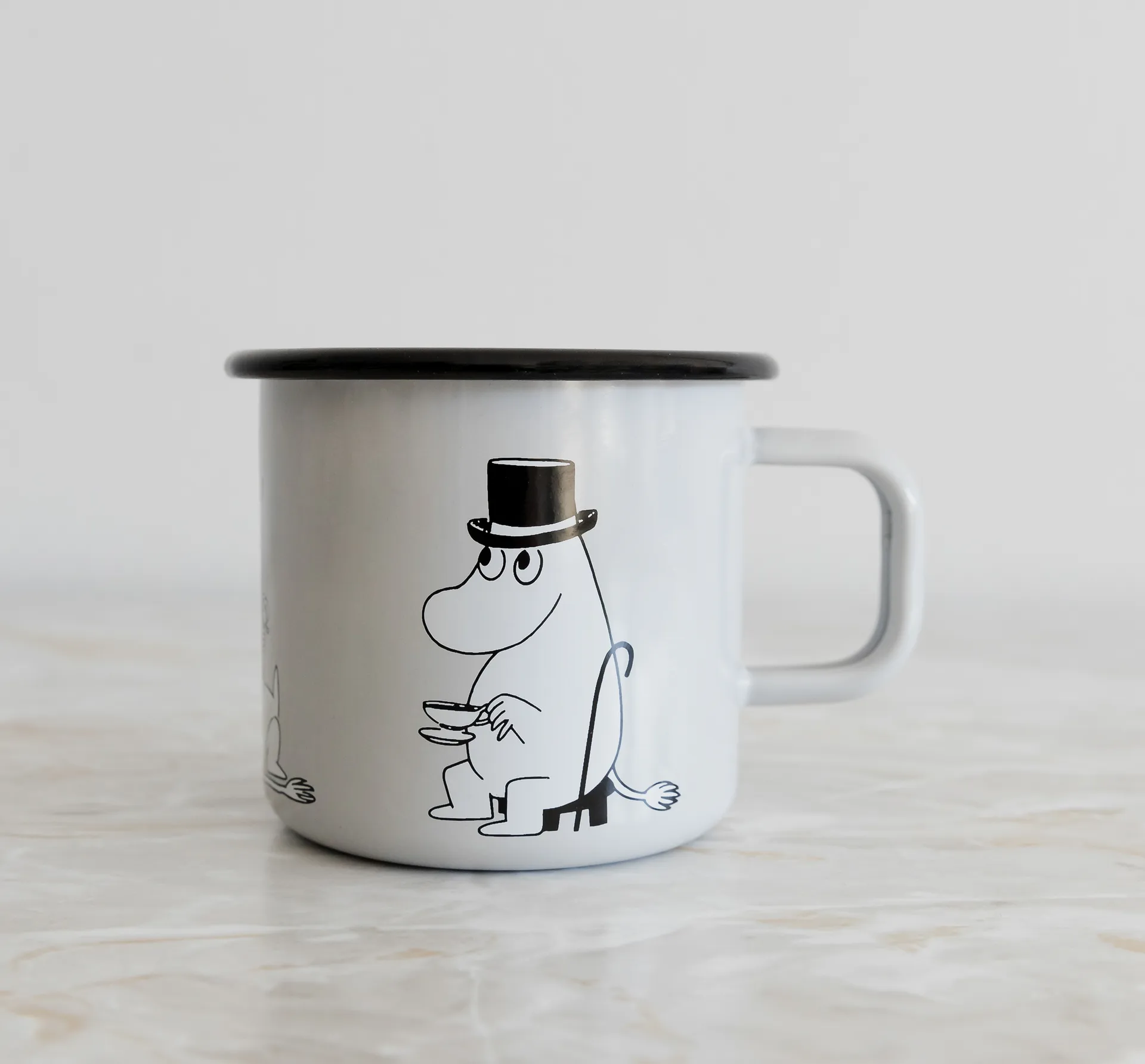 Mug émaillé Papa Moumine 37 cl, Gris Muurla