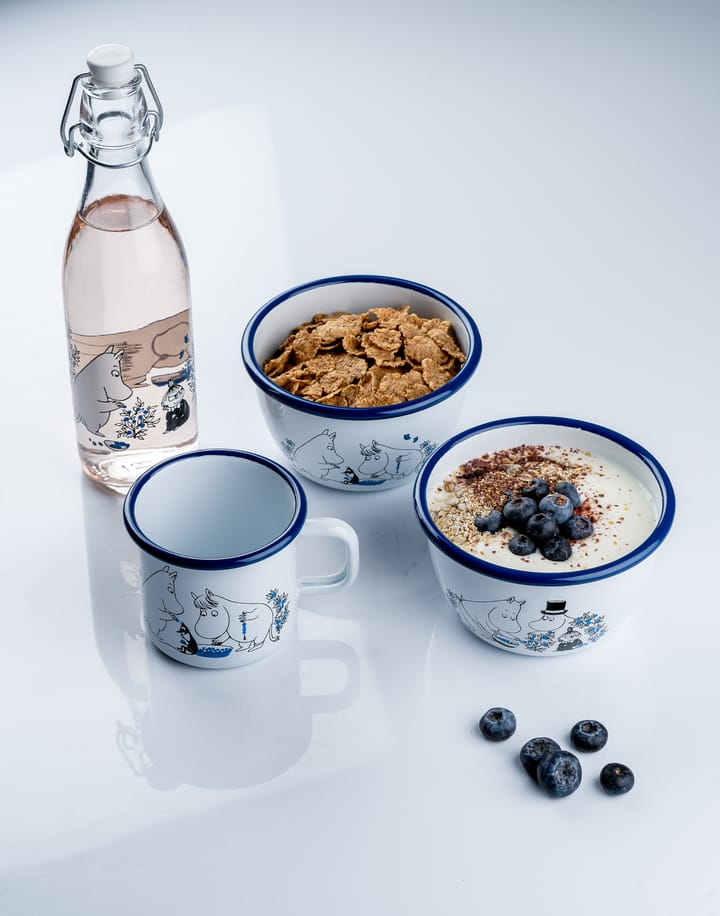 Mug en émail Blueberries 37 cl, Blanc Muurla