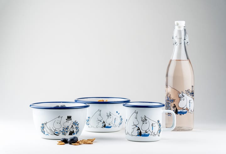 Mug en émail Blueberries 37 cl, Blanc Muurla