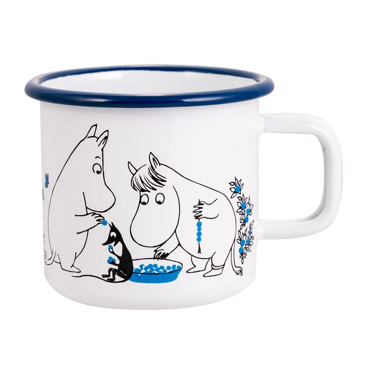 Mug en émail Blueberries 37 cl - Blanc - Muurla