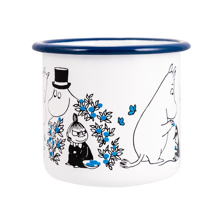 Mug en émail Blueberries 37 cl, Blanc Muurla
