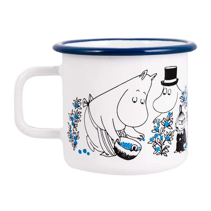 Mug en émail Blueberries 37 cl, Blanc Muurla
