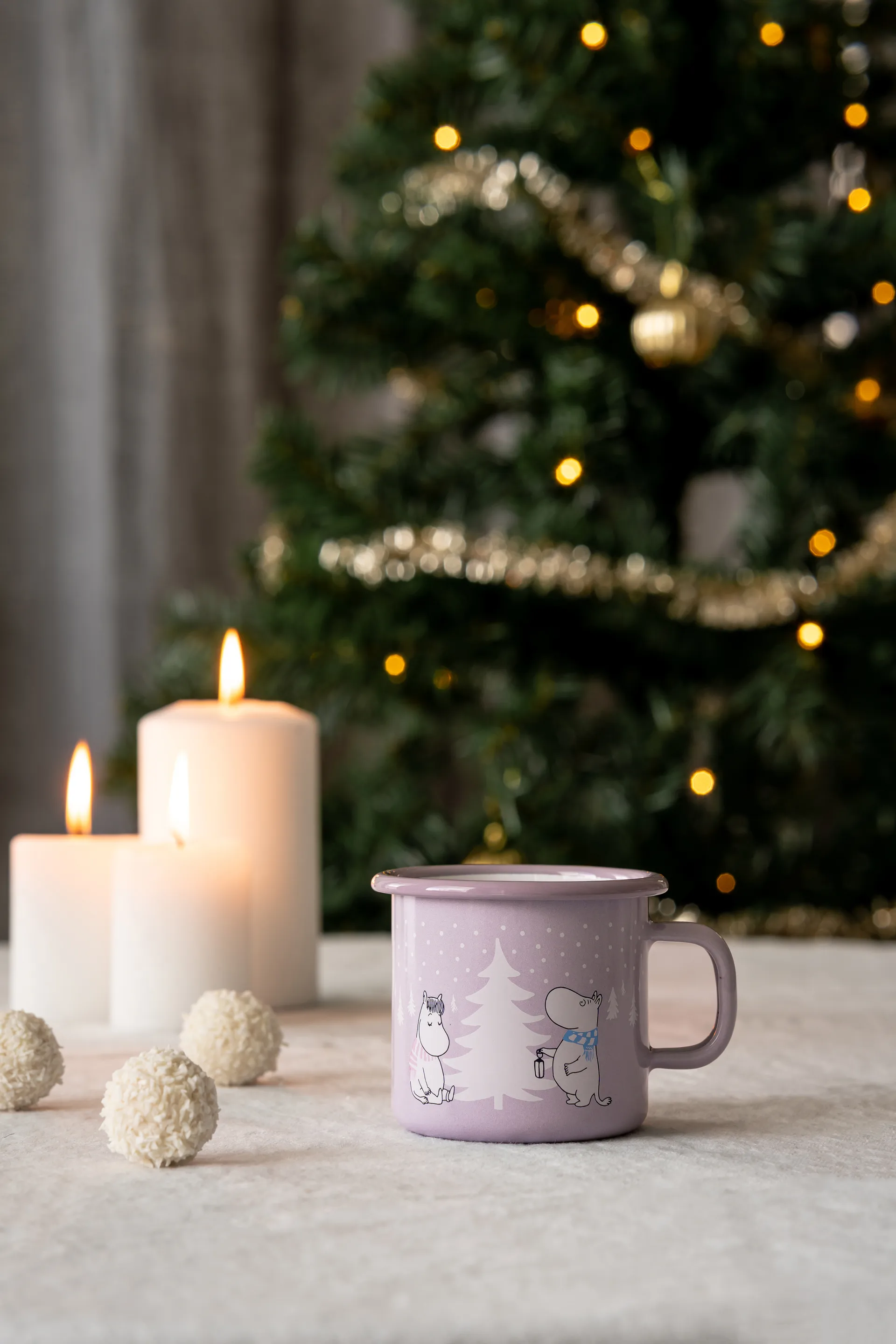 Mug en émail Moomin 25 cl, Snowfall Muurla
