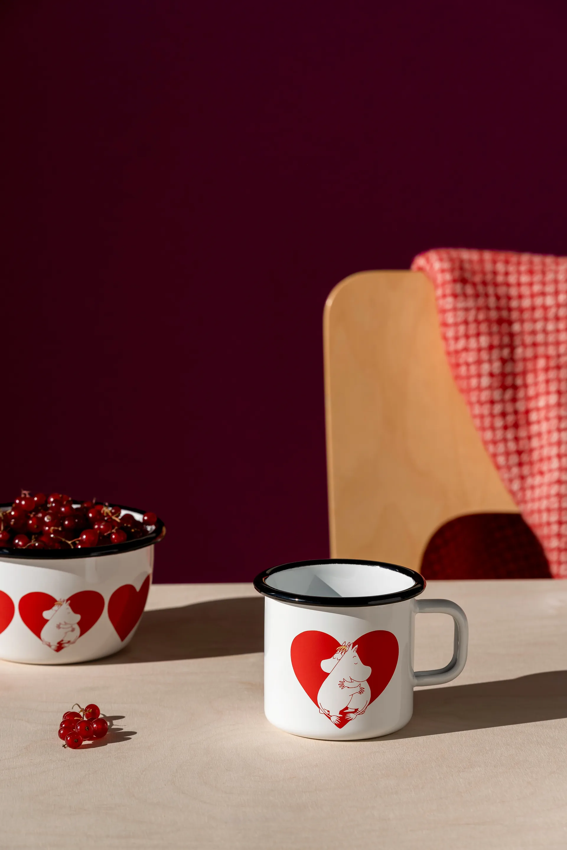 Mug en émail Moomin 37 cl, Heart Muurla