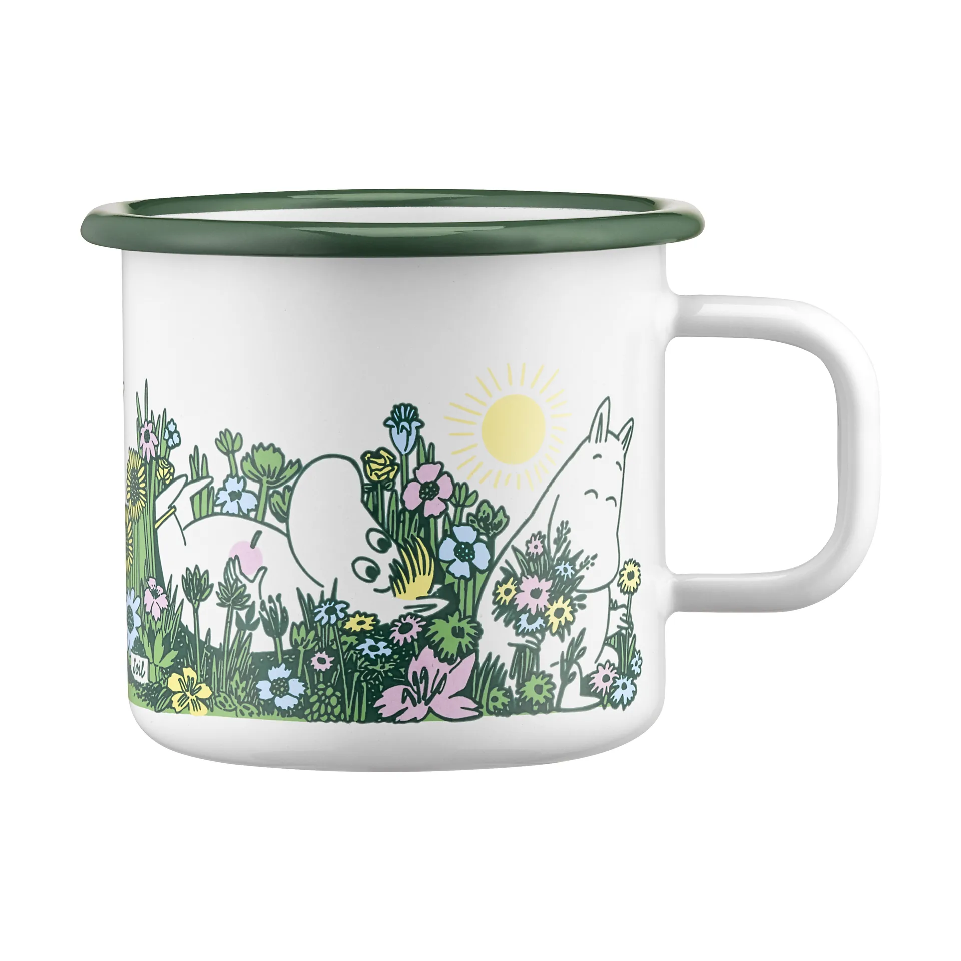Mug en émail Moomin 37 cl, In the garden Muurla