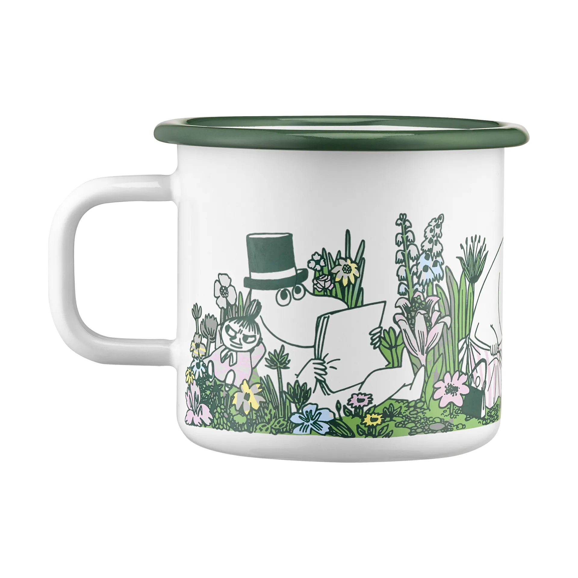 Mug en émail Moomin 37 cl, In the garden Muurla