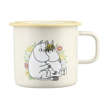 Mug en émail Moomin 55 cl - Flowers - Muurla