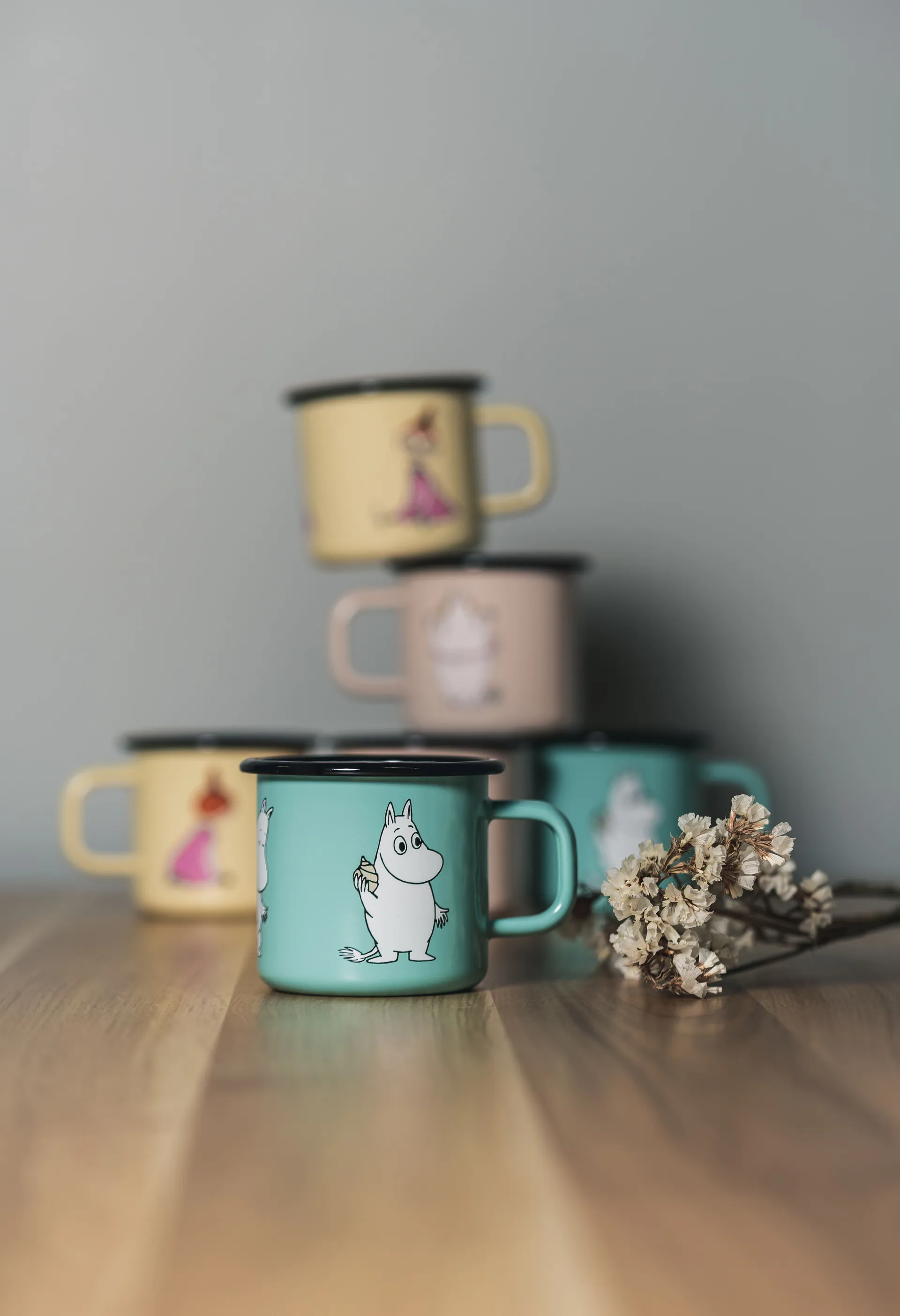 Mug en émail Moomin Retro 37 cl, Mint Muurla