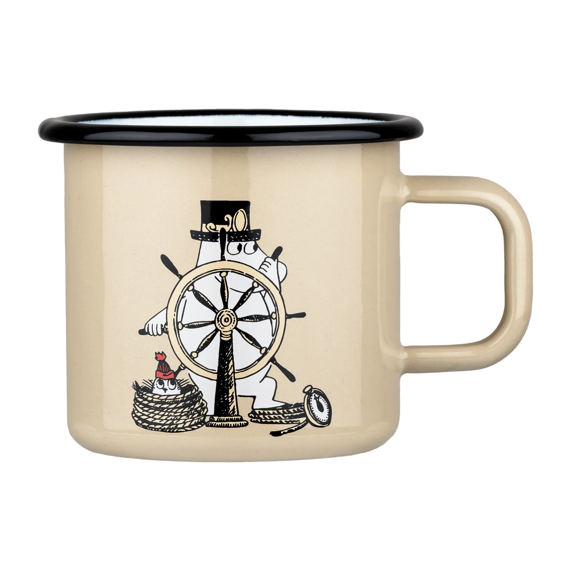 Mug en émail Moumine L'Aventurier 37 cl, Beige Muurla