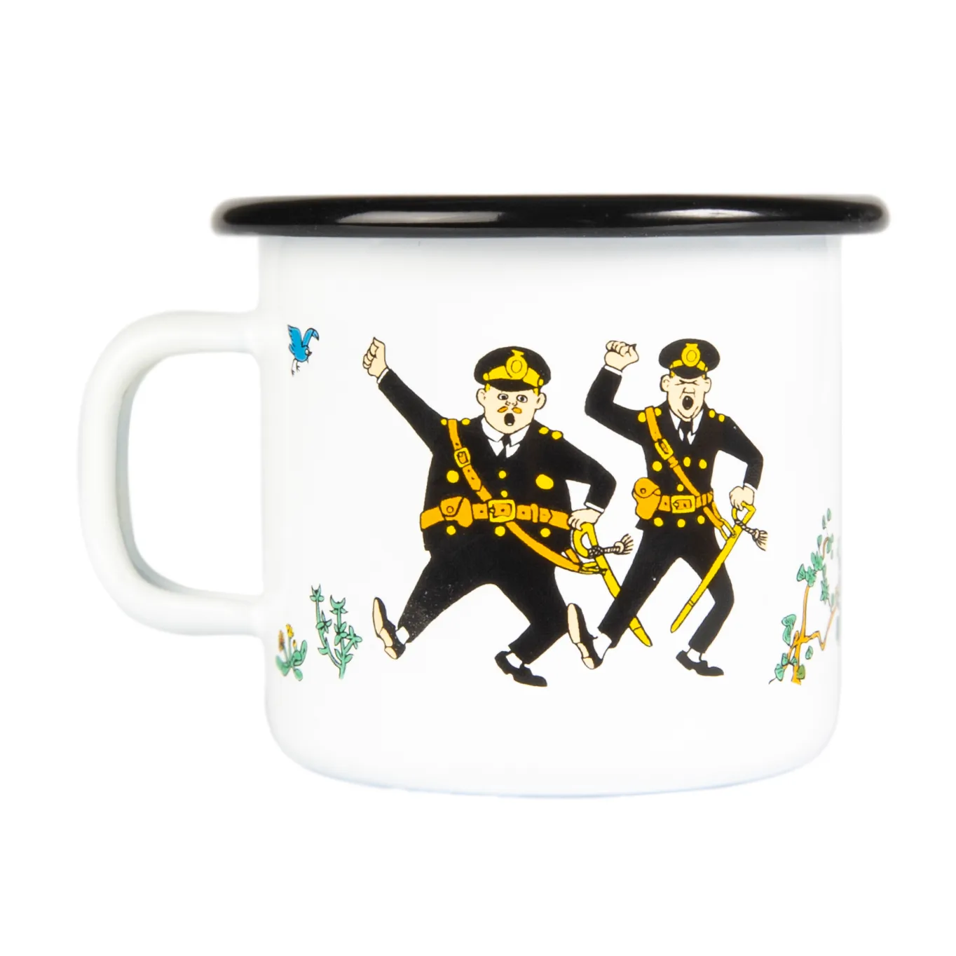 Mug en émail Pippi et la police 25cl, Blanc Muurla